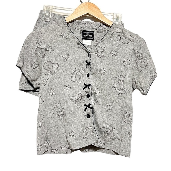 1999 Looney Tunes Tweety Sleeping Bow Tie Pajama Set XS - Picture 1 of 7